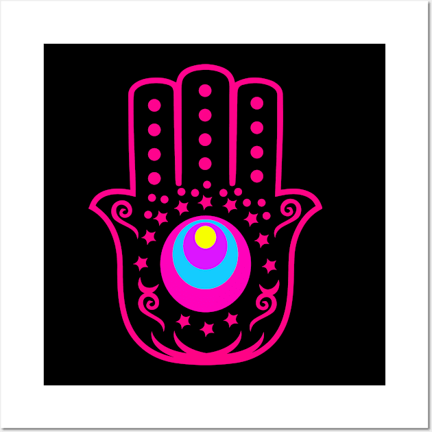 Hamsa Hand Evil Eye Wall Art by livania